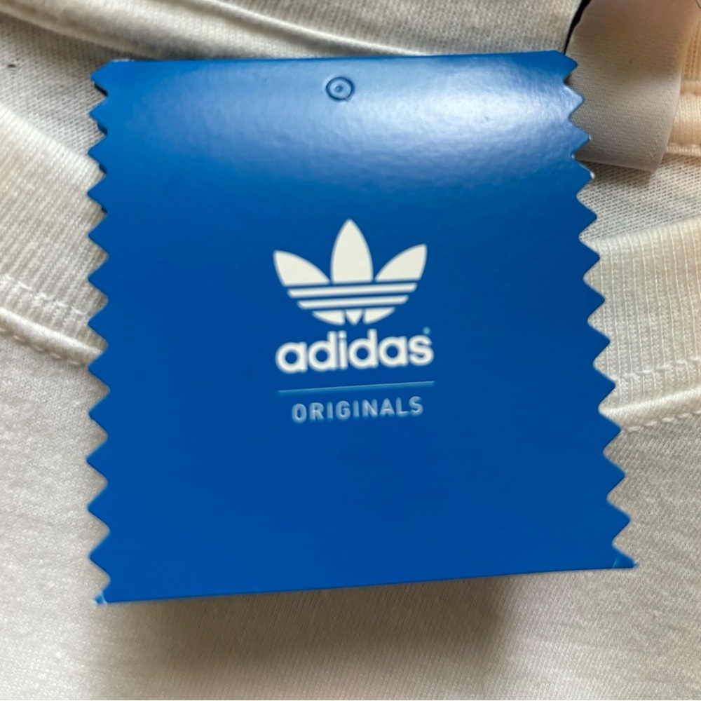 NWT Adidas Men’s White Logo Tee Size Large - Picture 5 of 7